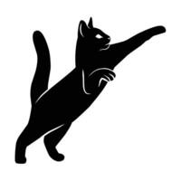 gatto silhouette. festeggiare gatto giorno vettore