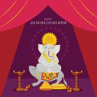 ganesh Chaturthi celebrazione vettore modello