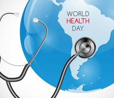 7 aprile, sfondo della giornata mondiale della salute. illustrazione vettoriale