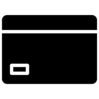 icona del glifo con carta di credito vettore