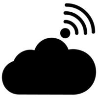 nube Internet glifo icona vettore