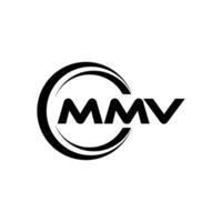 mmv logo disegno, ispirazione per un' unico identità. moderno eleganza e creativo design. filigrana il tuo successo con il Impressionante Questo logo. vettore