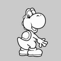 carino illustrazione disegni per il personaggi nel il super Mario fratelli gioco vettore