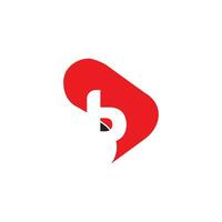 lettera bd astratto negativo spazio design simbolo logo vettore