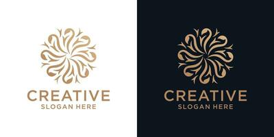 floreale ornamento logo design astratto vettore