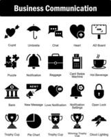 un' impostato di 20 attività commerciale icone come Cupido, ombrello, Chiacchierare, cuore vettore