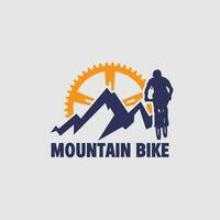 logo mountain bike vettore