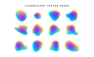 Forme vivide graduali. Raccolta fluida di vettore colorato astratto moderno.