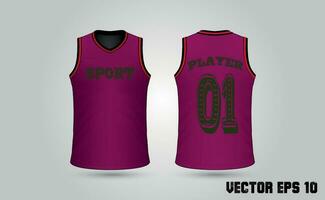 vettore pianura pallacanestro uniforme maglietta