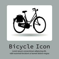 bicicletta icona, bicicletta icona, bicicletta logo, bicicletta vettore silhouette su un' piatto pulsante vettore.