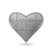 Cuore di puzzle Illustrazione vettoriale