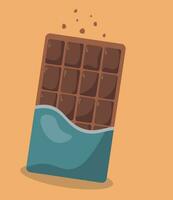 cioccolato sbarra, piatto illustrazione, cioccolato icona vettore