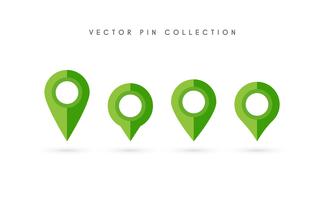 Pin di posizione. Mappa design piatto icona pin vettoriale. vettore