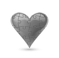 Cuore di puzzle Illustrazione vettoriale