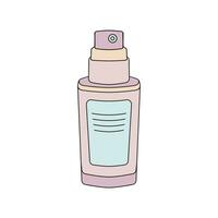 bottiglia con crema, siero o gel. colorato semplice icona. cosmetico Prodotto, viso cura vettore