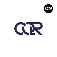 lettera cqr monogramma logo design vettore