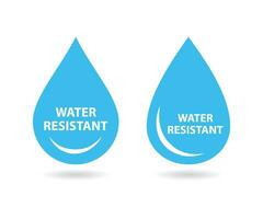 acqua resistente logo design. acqua resistente vettore icona.