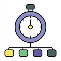 tempo gestione colore schema icona design stile vettore