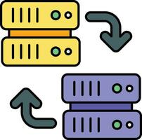 server trasferimento colore schema icona design stile vettore