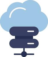 icona piatta di archiviazione cloud vettore