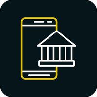 mobile bancario vettore icona design