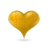 Cuore di puzzle Illustrazione vettoriale