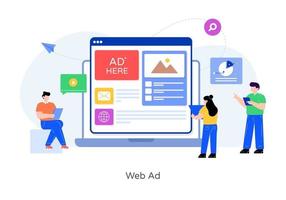 annuncio web e layout vettore