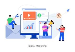 marketing e promozione digitale vettore