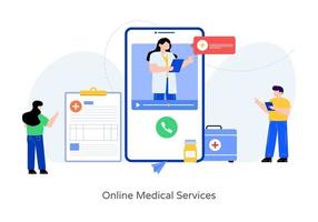 servizi medici online vettore