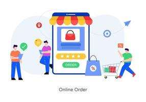 ordine e acquisti online vettore