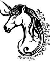 unicorno, minimalista e semplice silhouette - vettore illustrazione