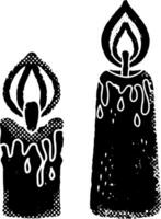 candela silhouette vettore illustrazione