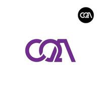 lettera cqa monogramma logo design vettore