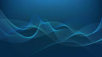 ondeggianti linee ondulate sfondo astratto onda blu vettore