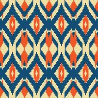 etnico astratto ikat art. modello senza cuciture in stile tribale, popolare e messicano. ornamento di arte geometrica azteca print.design per moquette, carta da parati, abbigliamento, avvolgimento, tessuto, copertina, tessile vettore