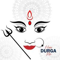 contento Durga puja sfondo design vettore