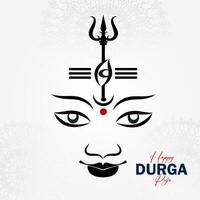 contento Durga puja sfondo design vettore