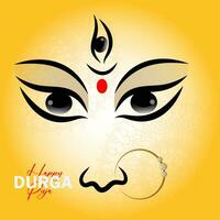 contento Durga puja sfondo design vettore