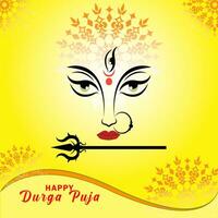 contento Durga puja sfondo design vettore