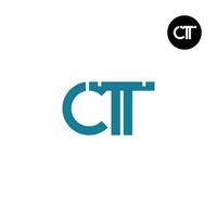 lettera ctt monogramma logo design vettore