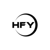 hfy logo disegno, ispirazione per un' unico identità. moderno eleganza e creativo design. filigrana il tuo successo con il Impressionante Questo logo. vettore
