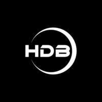 hdb logo disegno, ispirazione per un' unico identità. moderno eleganza e creativo design. filigrana il tuo successo con il Impressionante Questo logo. vettore