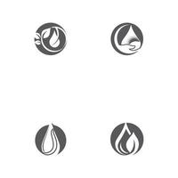 impostare il design dell'illustrazione vettoriale del modello del logo della goccia d'acqua
