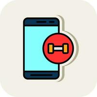 fitness App vettore icona design