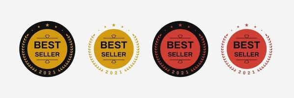 design del logo distintivo del miglior venditore. modello di emblema icona isolato vettore best seller