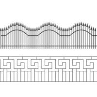 sagoma di recinzione decorativa. recinzione del territorio. illustrazione vettoriale. vettore
