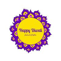 colore rangoli contento Diwali decorativo elemento nel scarabocchio stile vettore