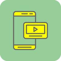mobile video vettore icona design
