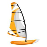 tavola da windsurf piatta illustrazione vettoriale. sport estremi. attrezzature per attività all'aperto. trasporto dell'acqua. stile di vita attivo. navigare con aquilone isolato fumetto clipart su sfondo bianco vettore