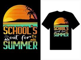 scuola su per estate magliette design Vintage ▾ estate illustrazione vettore